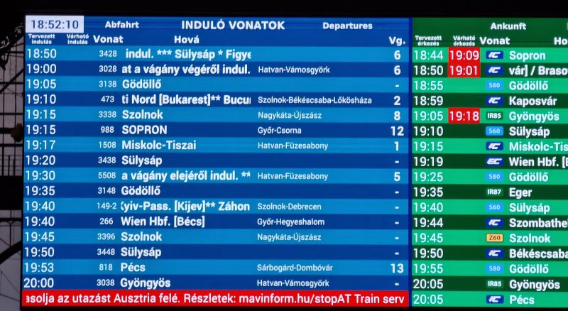 Módosul a budapesti Nyugati pályaudvar menetrendje